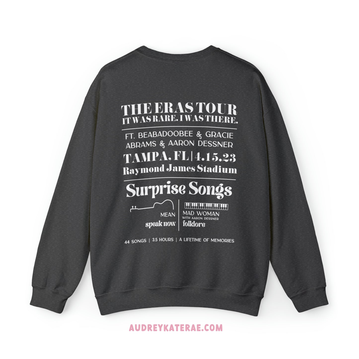 Eras Tampa, FL Night 3 - 4-15-23 - Custom Eras Tour Crewneck, Gildan S-5XL