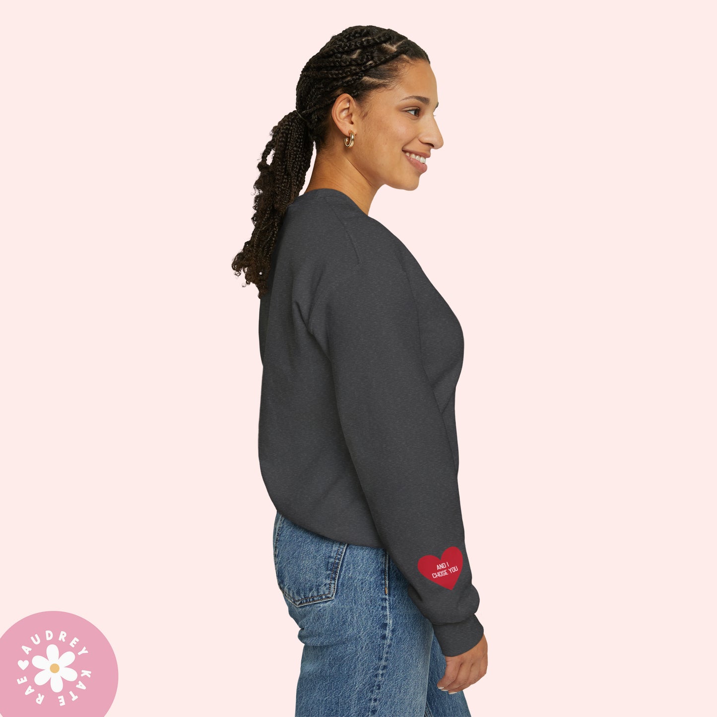 So Scarlet it was Maroon / And I Chose You - Pocket Heart Unisex Crewneck - S-5XL