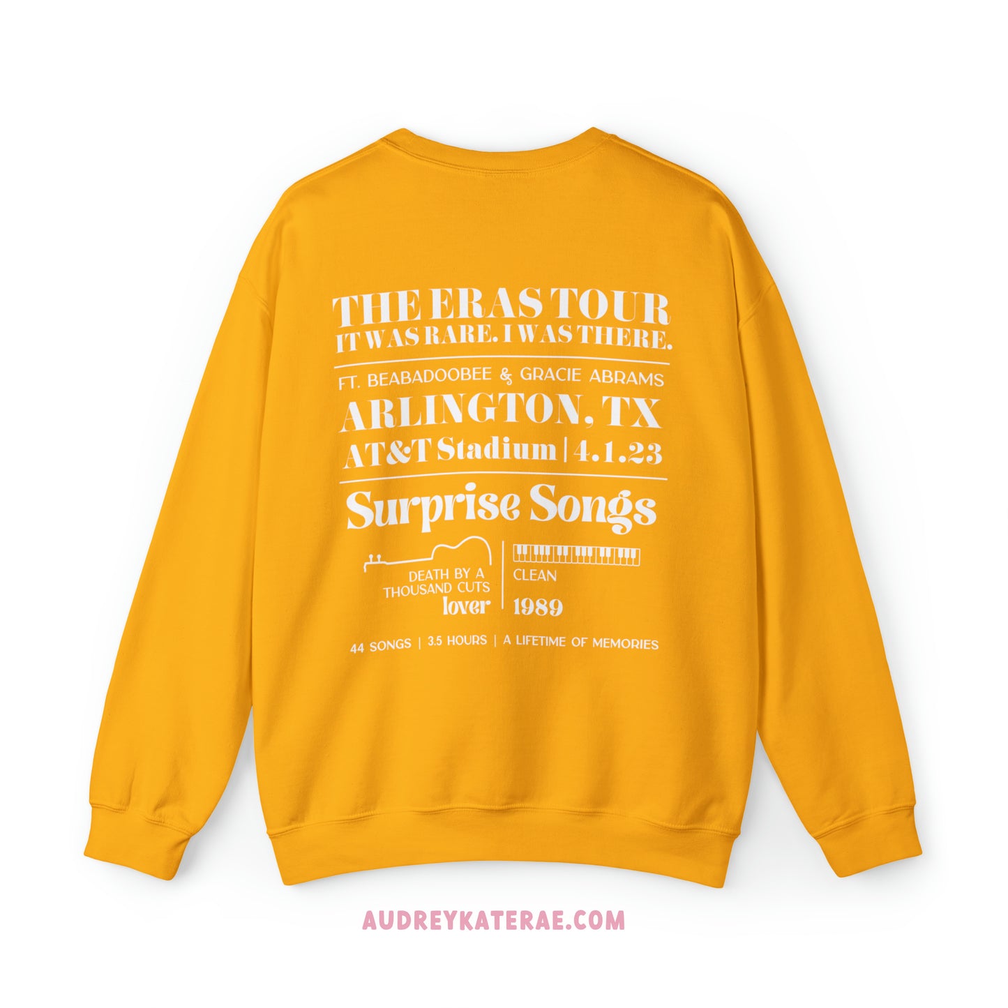 Eras Arlington, TX Night 2 - 4-1-23 - Custom Eras Tour Crewneck, Gildan S-5XL