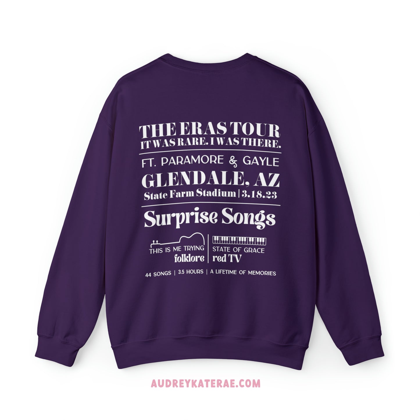 Eras Glendale, AZ Night 2 - 3-18-23 - Custom Eras Tour Crewneck, Gildan S-5XL