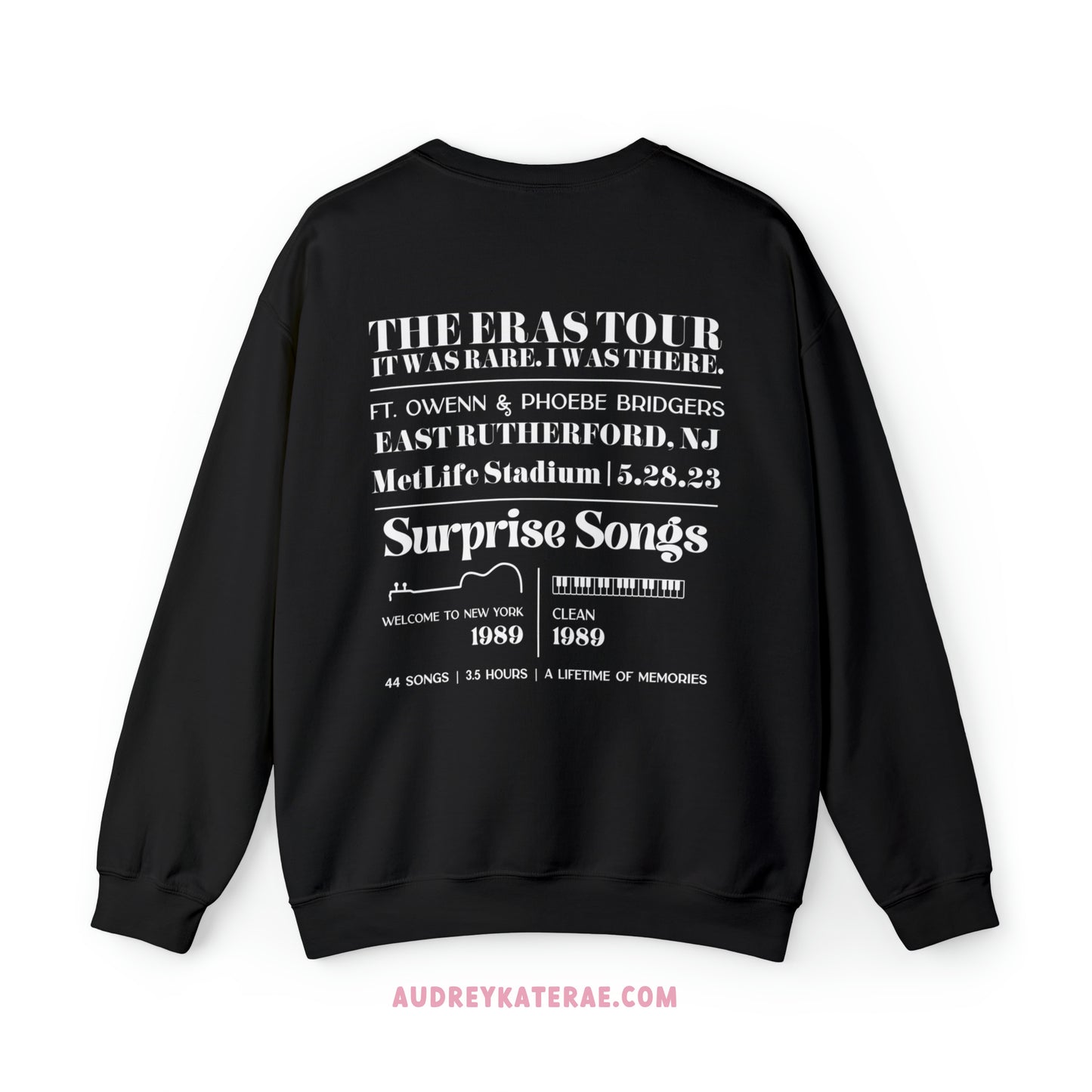 Eras East Rutherford, NJ Night 3 - 5-28-23 Custom Eras Tour Crewneck, Gildan S-5XL