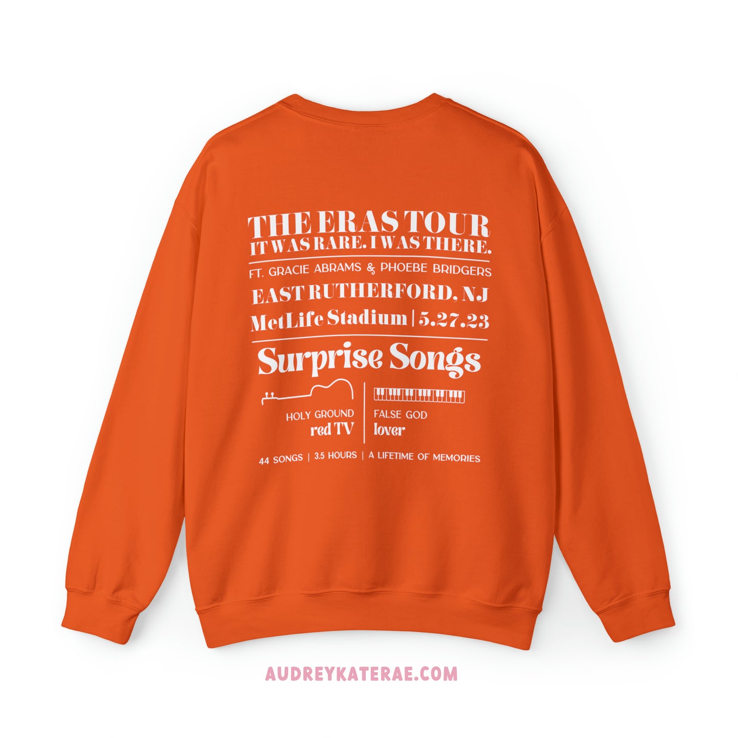 Eras East Rutherford, NJ Night 2 - 5-27-23 Custom Eras Tour Crewneck, Gildan S-5XL