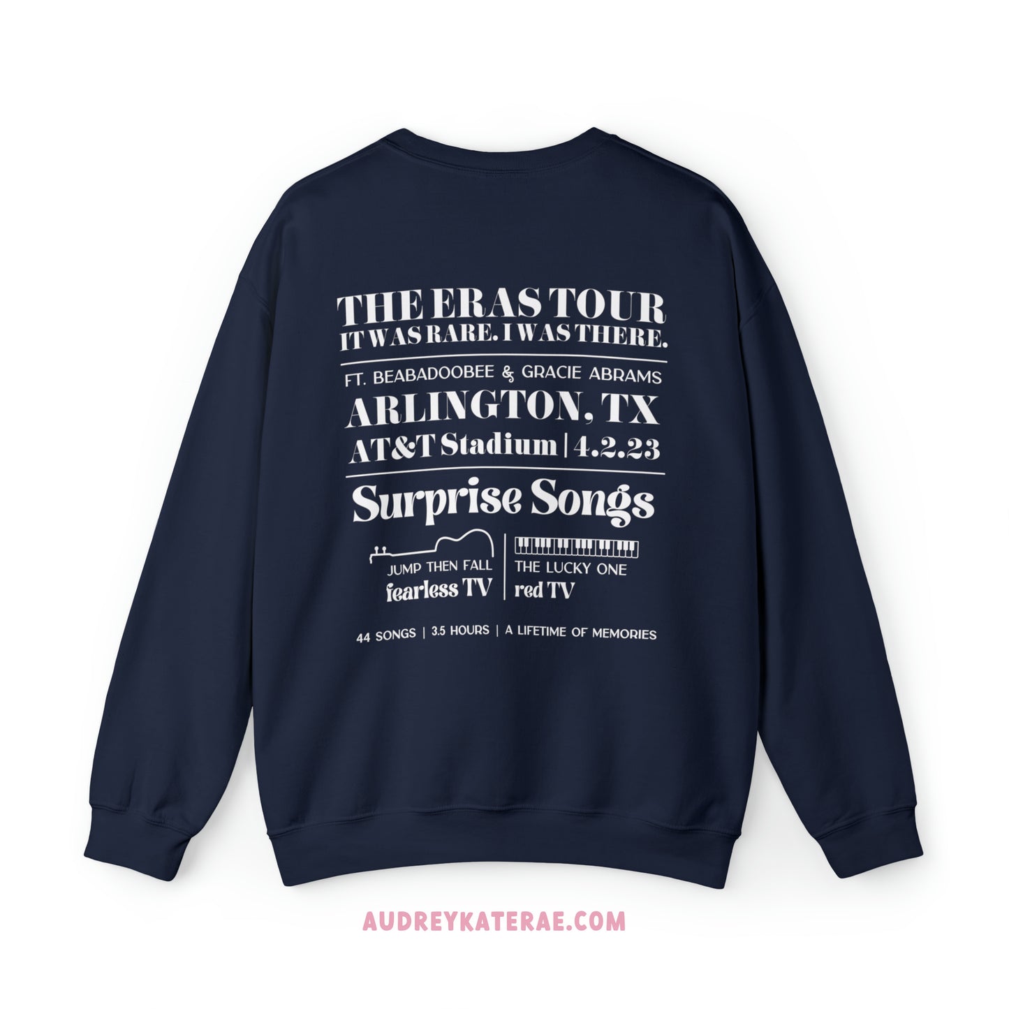 Eras Arlington, TX Night 3 - 4-2-23 - Custom Eras Tour Crewneck, Gildan S-5XL