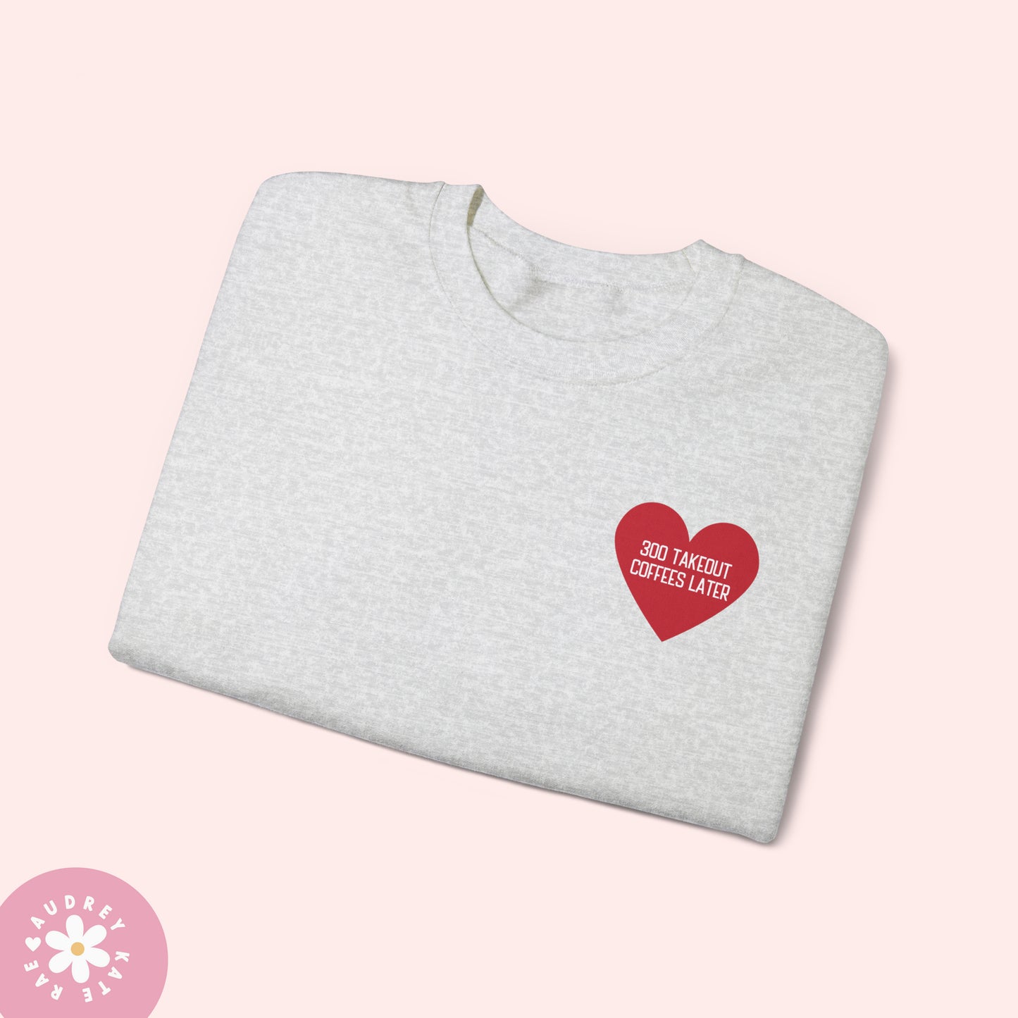 300 Takeout Coffees Later / Is It Over Now? Pocket Heart Unisex Crewneck - S-5XL