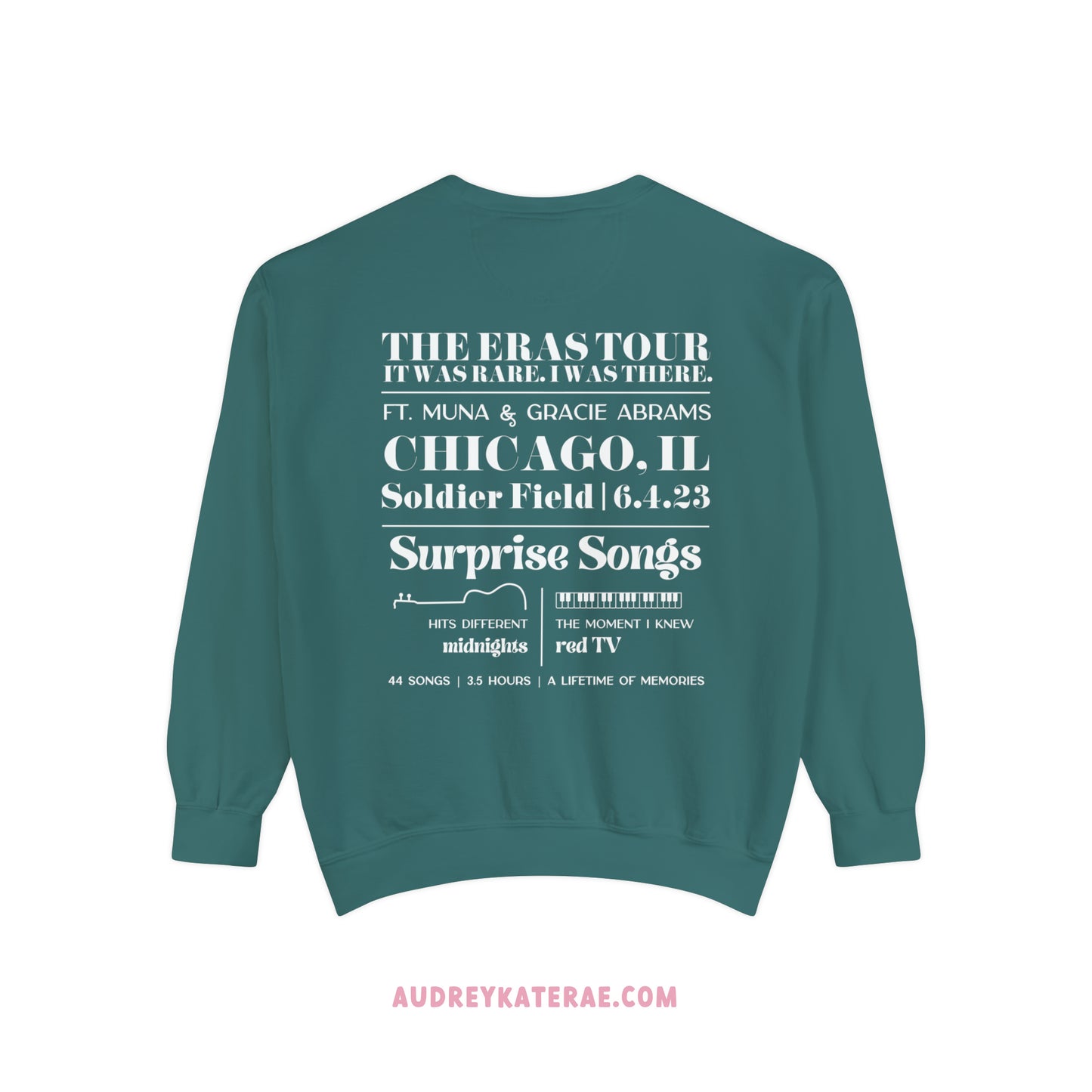 Eras Chicago, IL Night 3 - 6-4-23 Custom Eras Tour Crewneck, Comfort Colors