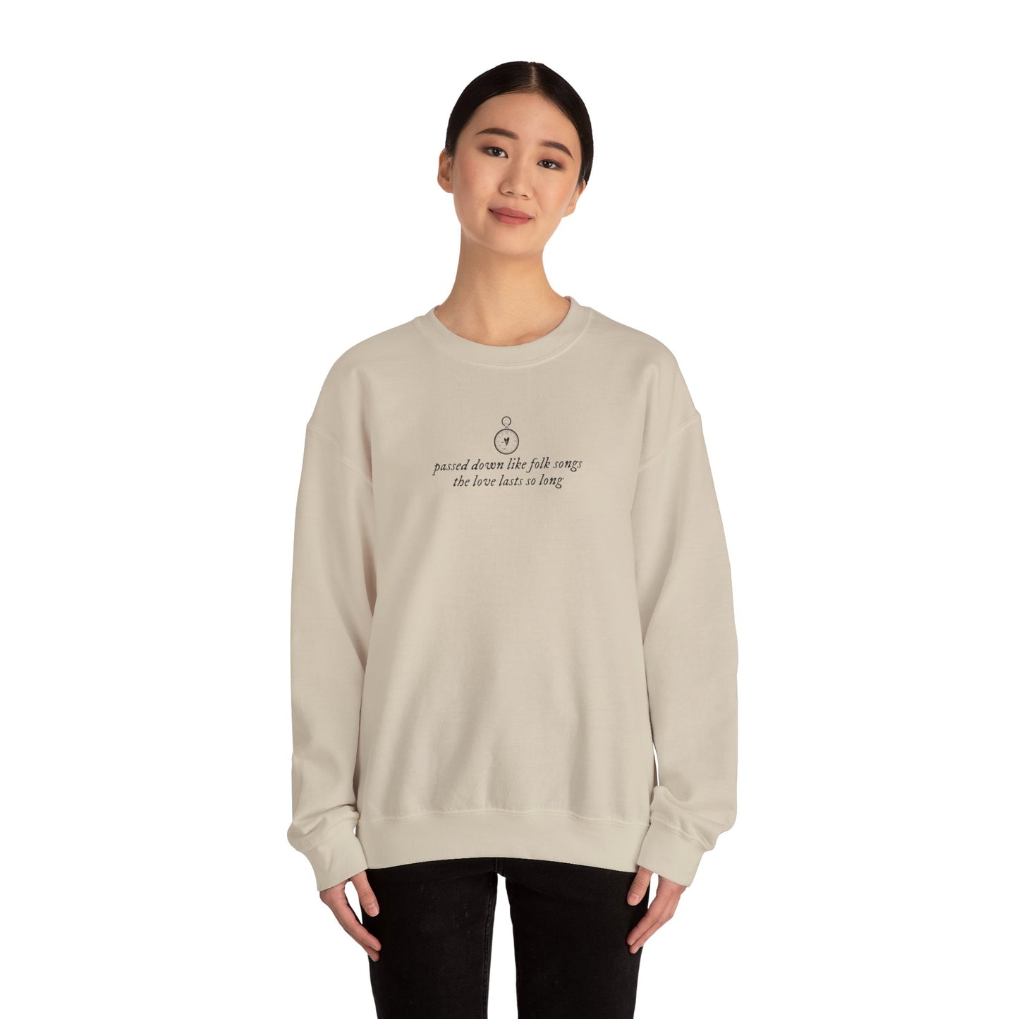 Passed Down Like Folk Songs Crewneck Sweatshirt - S-5XL