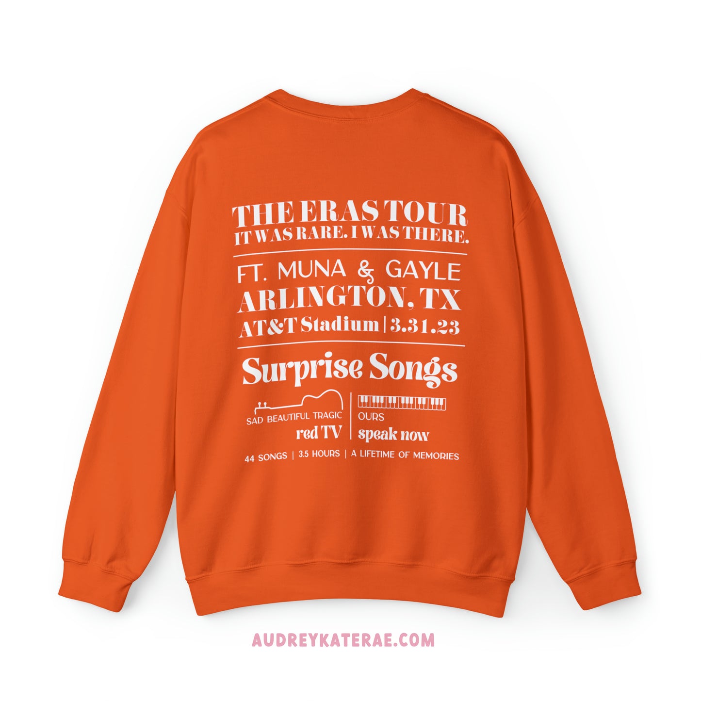 Eras Arlington, TX Night 1 - 3-31-23 - Custom Eras Tour Crewneck, Gildan S-5XL