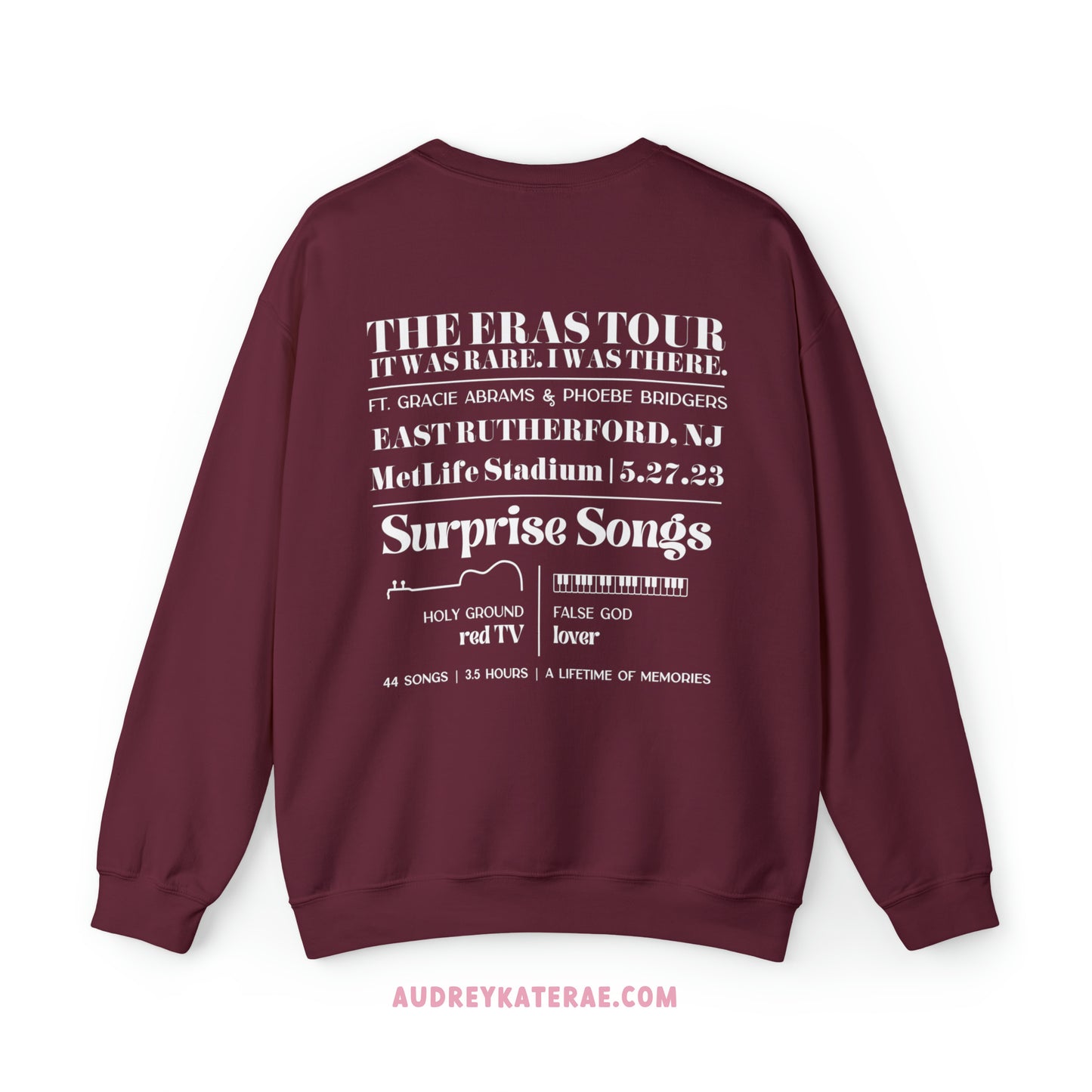 Eras East Rutherford, NJ Night 2 - 5-27-23 Custom Eras Tour Crewneck, Gildan S-5XL