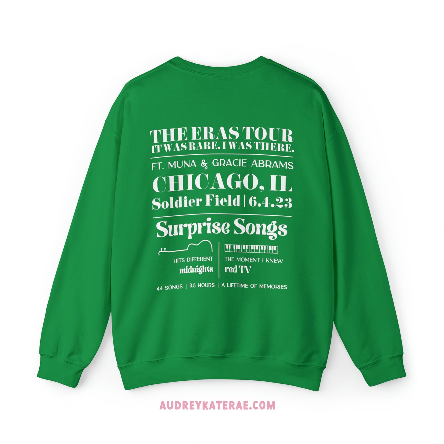 Eras Chicago, IL Night 3 - 6-4-23 Custom Eras Tour Crewneck, Gildan S-5XL