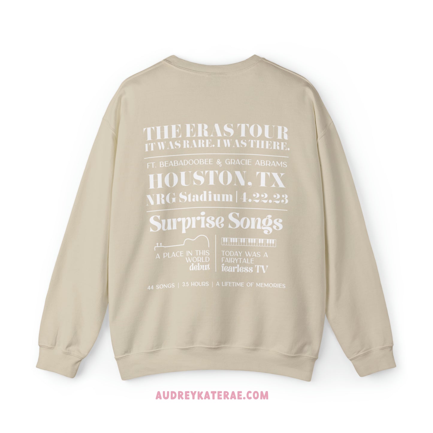 Eras Houston, TX Night 2, 4-22-23, Custom Gildan Eras Tour Crewneck