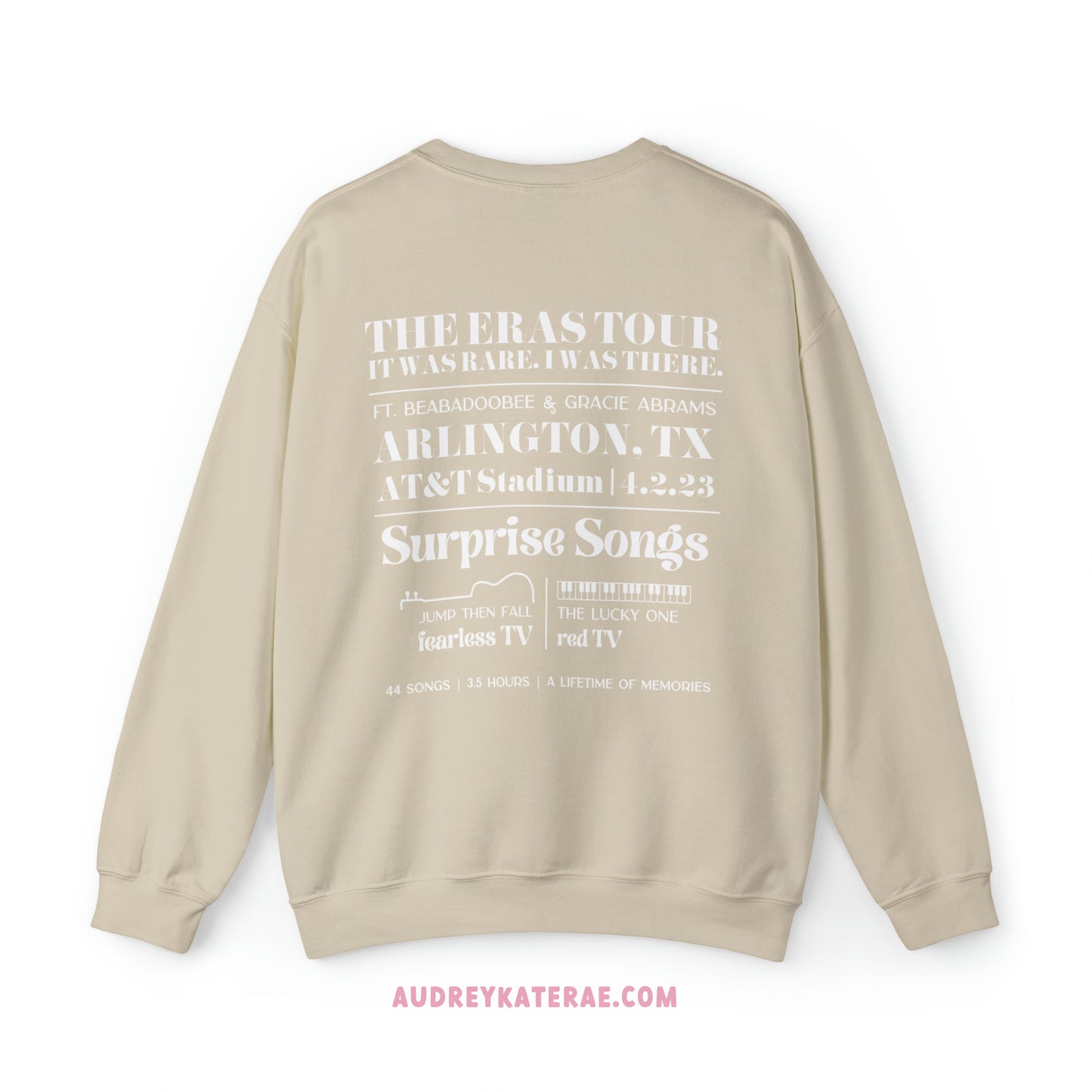 Eras Arlington, TX Night 3 - 4-2-23 - Custom Eras Tour Crewneck, Gildan S-5XL