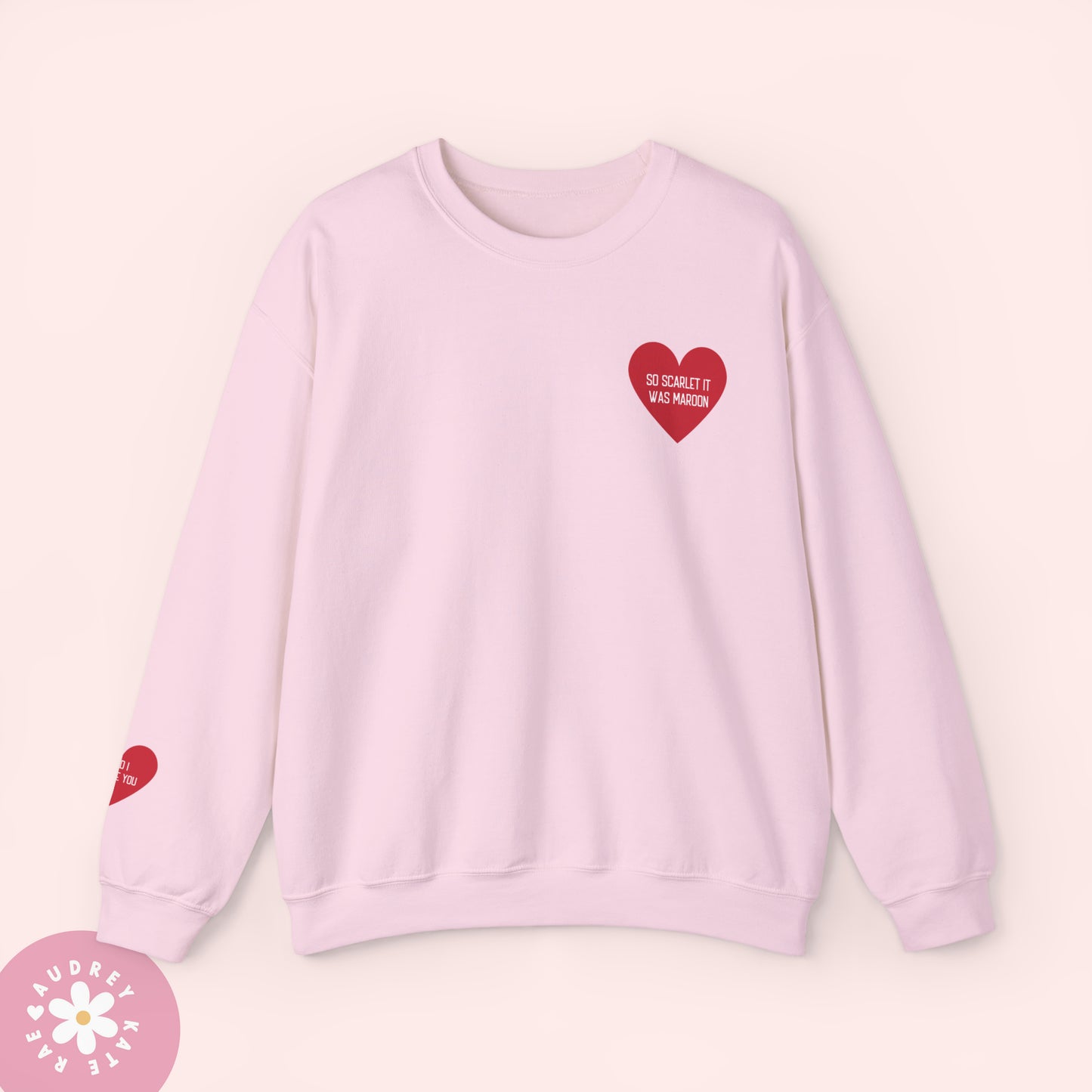 So Scarlet it was Maroon / And I Chose You - Pocket Heart Unisex Crewneck - S-5XL