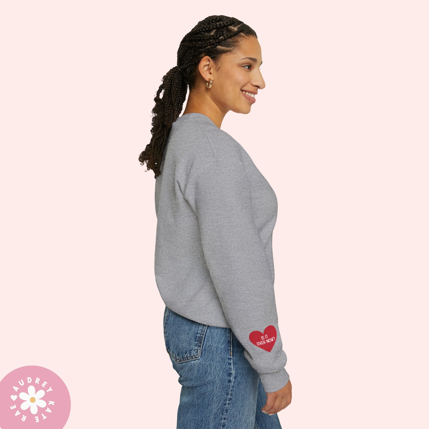 300 Takeout Coffees Later / Is It Over Now? Pocket Heart Unisex Crewneck - S-5XL