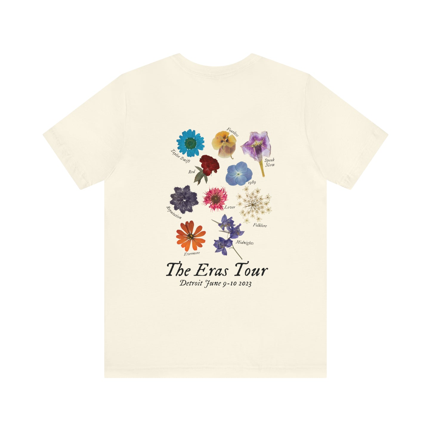 Eras Detroit, MI 6/9-6/10 - Pressed Flower Vintage Eras Tour Merch Shirt