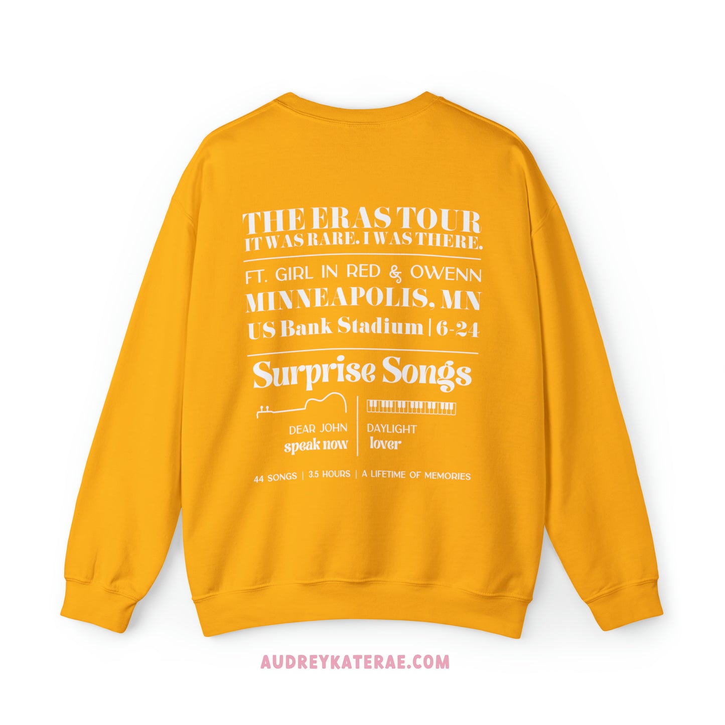 Eras Minneapolis, MN Night 2 - 6-24-23 Custom Eras Tour Crewneck, Gildan S-5XL