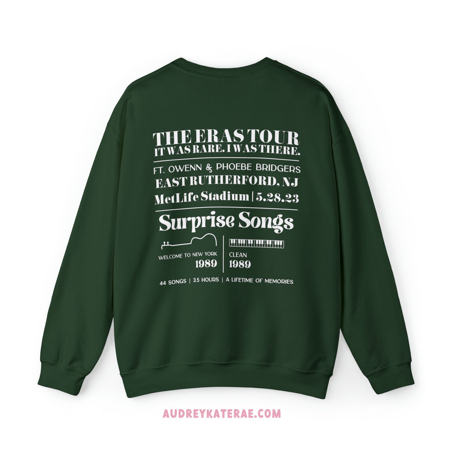 Eras East Rutherford, NJ Night 3 - 5-28-23 Custom Eras Tour Crewneck, Gildan S-5XL