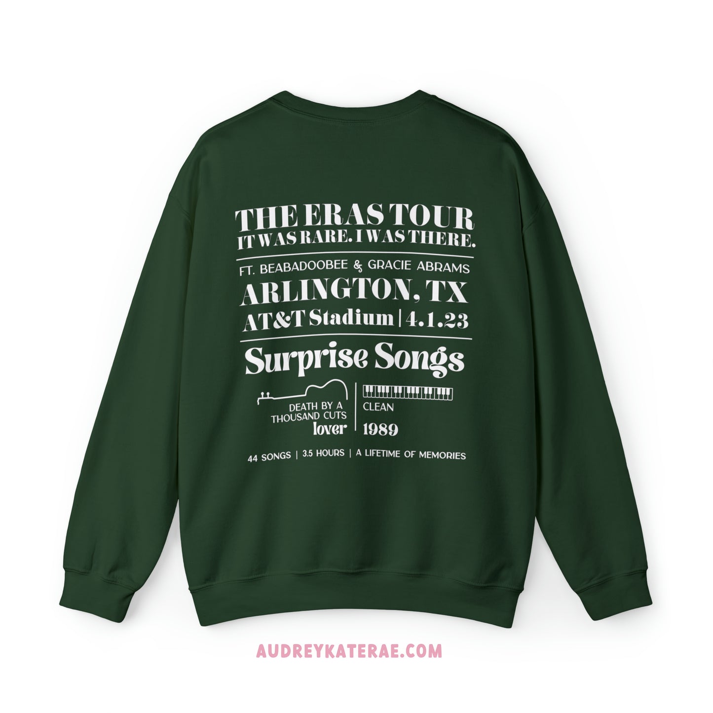 Eras Arlington, TX Night 2 - 4-1-23 - Custom Eras Tour Crewneck, Gildan S-5XL