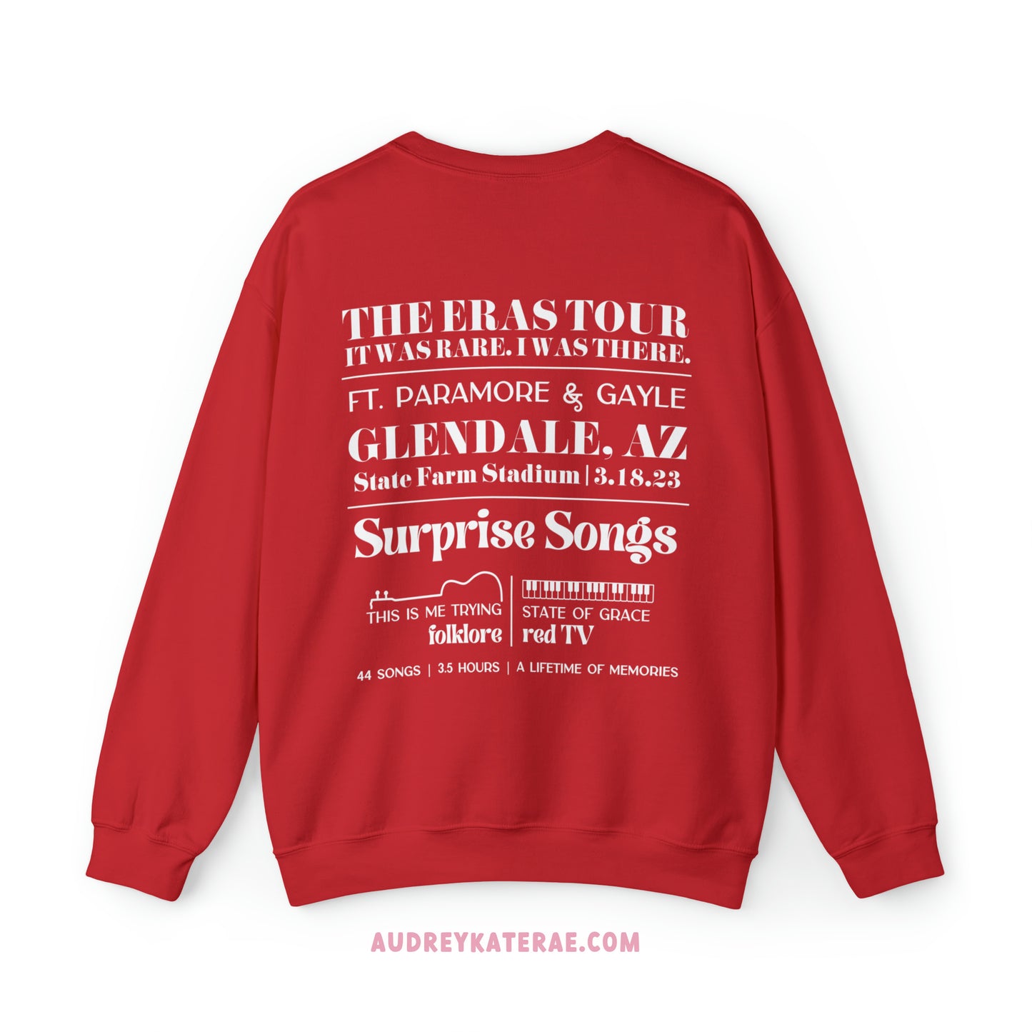 Eras Glendale, AZ Night 2 - 3-18-23 - Custom Eras Tour Crewneck, Gildan S-5XL