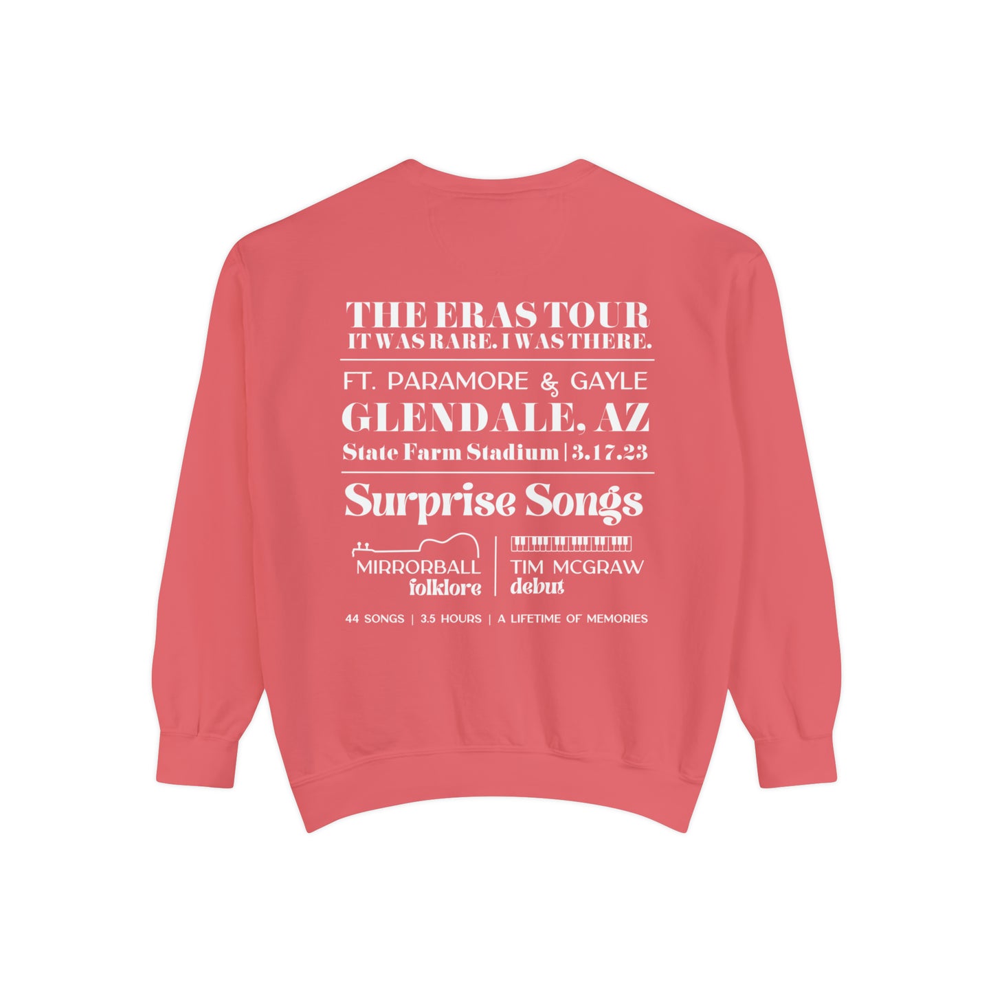 Eras Glendale, AZ Night 1 - 3-17-23 - Custom Eras Tour Crewneck, Comfort Colors