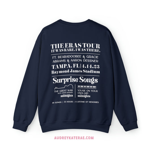 Eras Tampa, FL Night 2 - 4-14-23 - Custom Eras Tour Crewneck, Gildan S-5XL