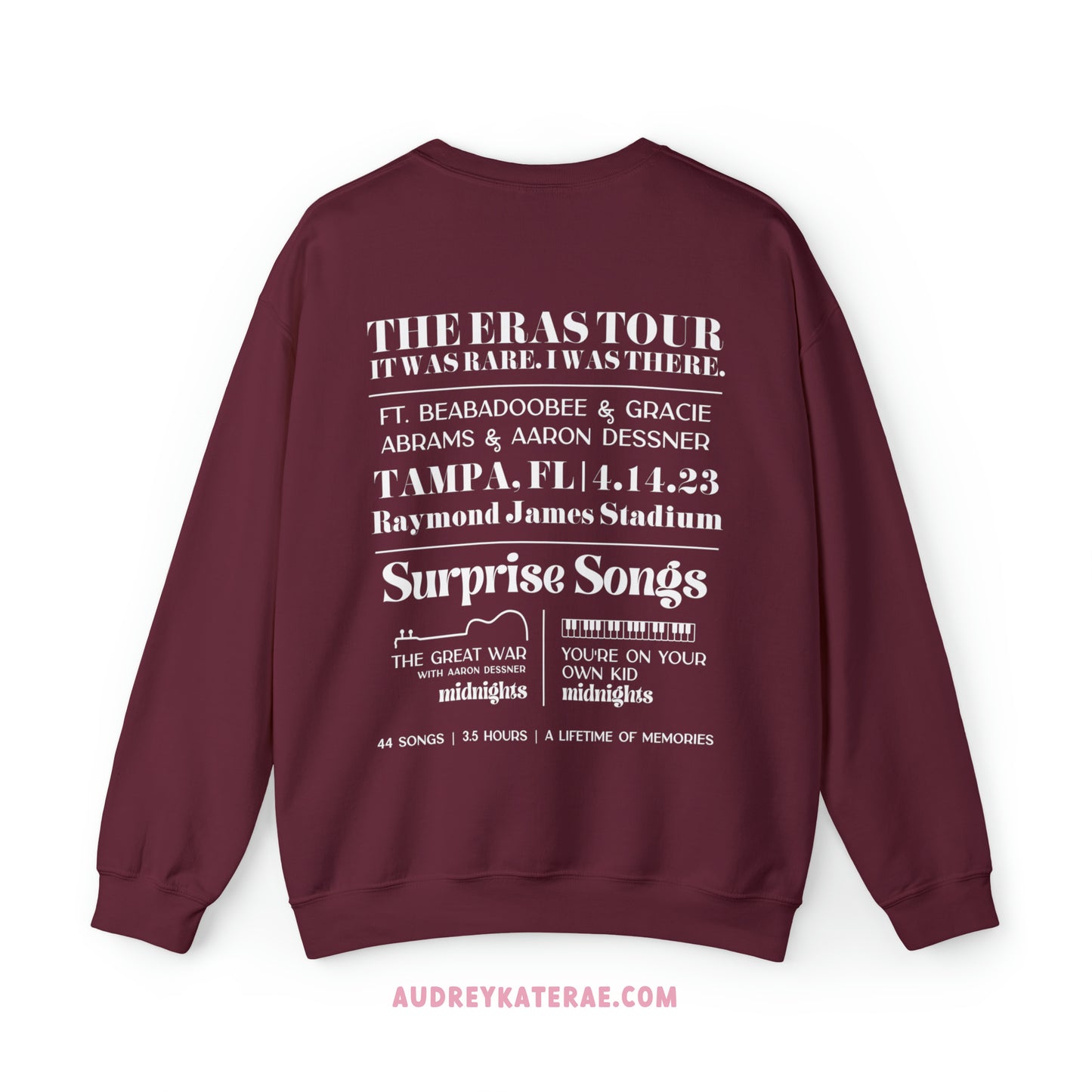 Eras Tampa, FL Night 2 - 4-14-23 - Custom Eras Tour Crewneck, Gildan S-5XL