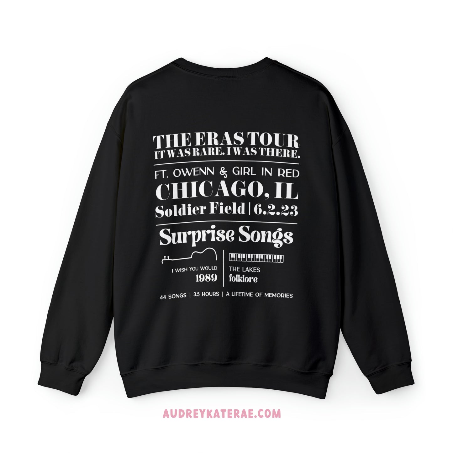 Eras Chicago, IL Night 1 - 6-2-23 Custom Eras Tour Crewneck, Gildan S-5XL