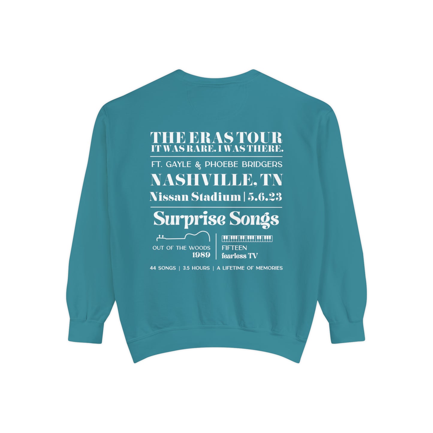 Eras Nashville, TN Night 2 - 5-6-23 - Custom Eras Tour Crewneck, Comfort Colors