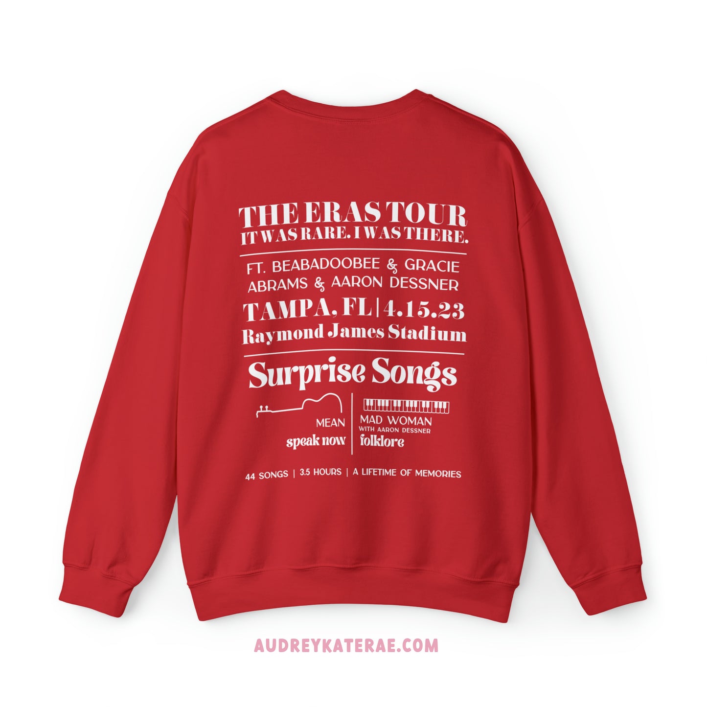 Eras Tampa, FL Night 3 - 4-15-23 - Custom Eras Tour Crewneck, Gildan S-5XL