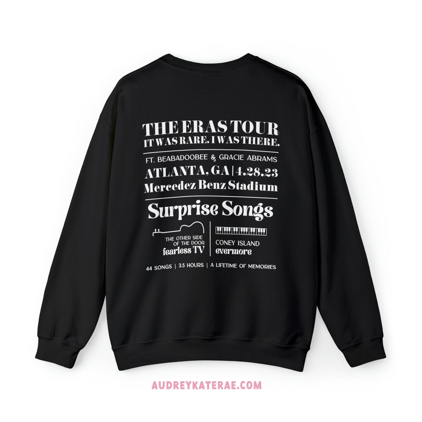 Eras Atlanta, GA Night 1, 4-28-23, Custom Eras Tour Crewneck, Gildan S-5XL