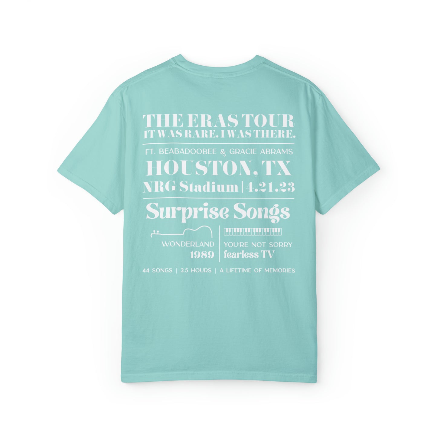 Eras Houston, TX Night 1, 4-21-23, Custom Comfort Colors Eras Tour Tshirt