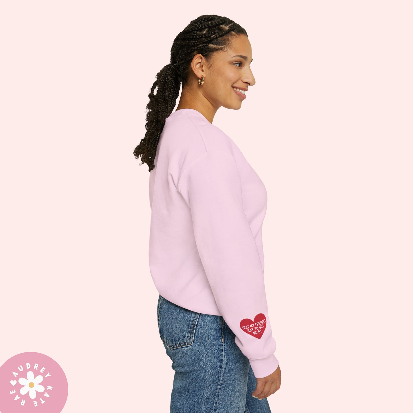 Oh My Love is a Lie / Shit My Friends Say - Pocket Heart Unisex Crewneck - S-5XL