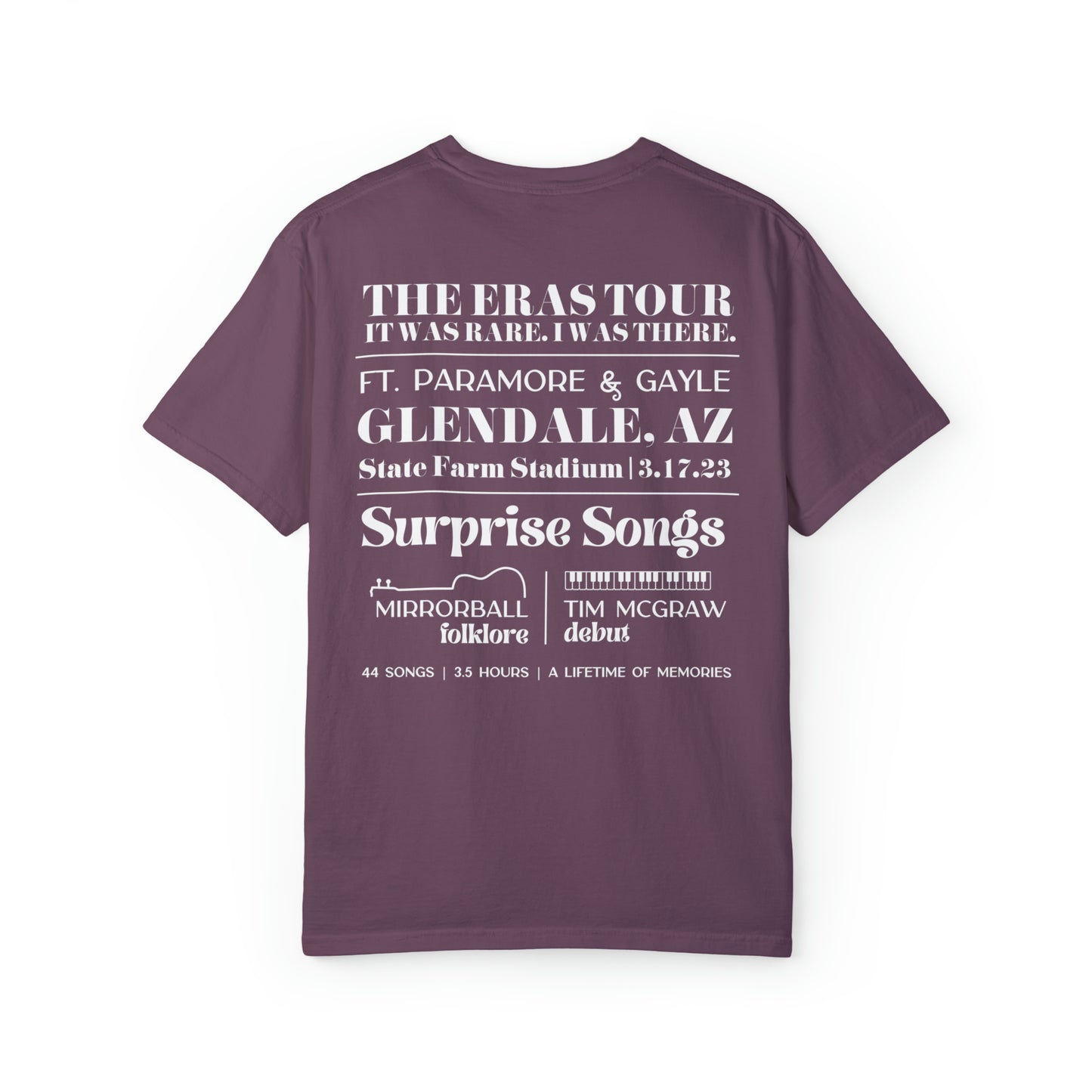 Eras Glendale, AZ Night 2 - 3-18-23 - Custom Eras Tour T-shirt, Comfort Colors