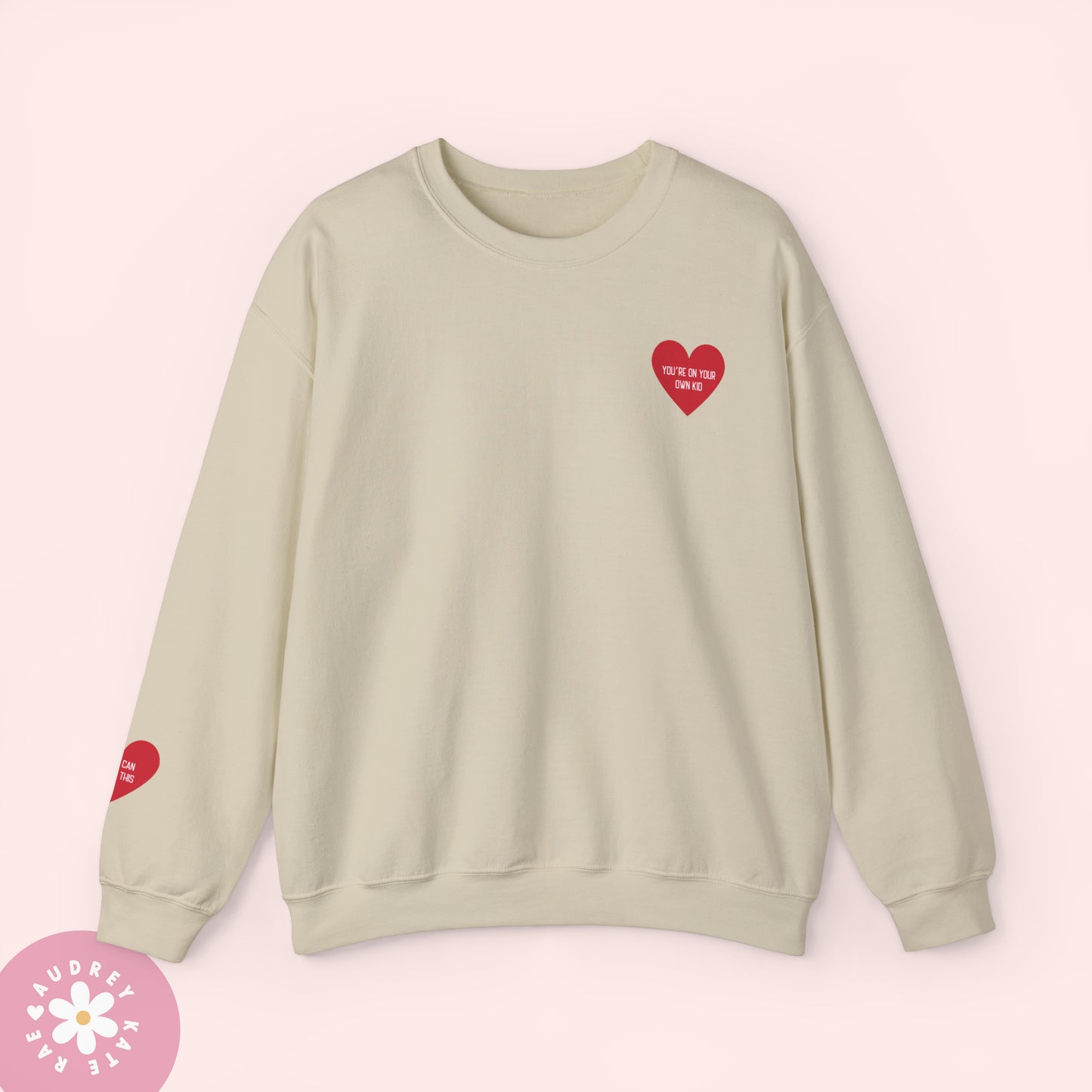 You're on your Own, Kid / You Can Face This - Pocket Heart Unisex Crewneck - S-5XL