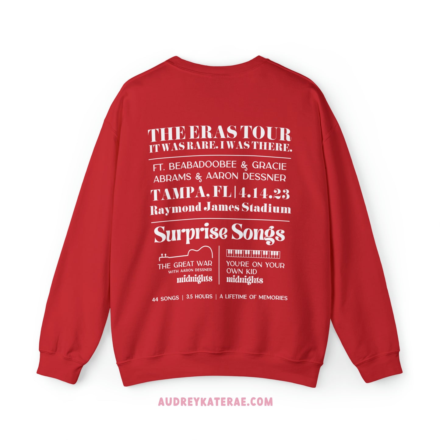 Eras Tampa, FL Night 2 - 4-14-23 - Custom Eras Tour Crewneck, Gildan S-5XL