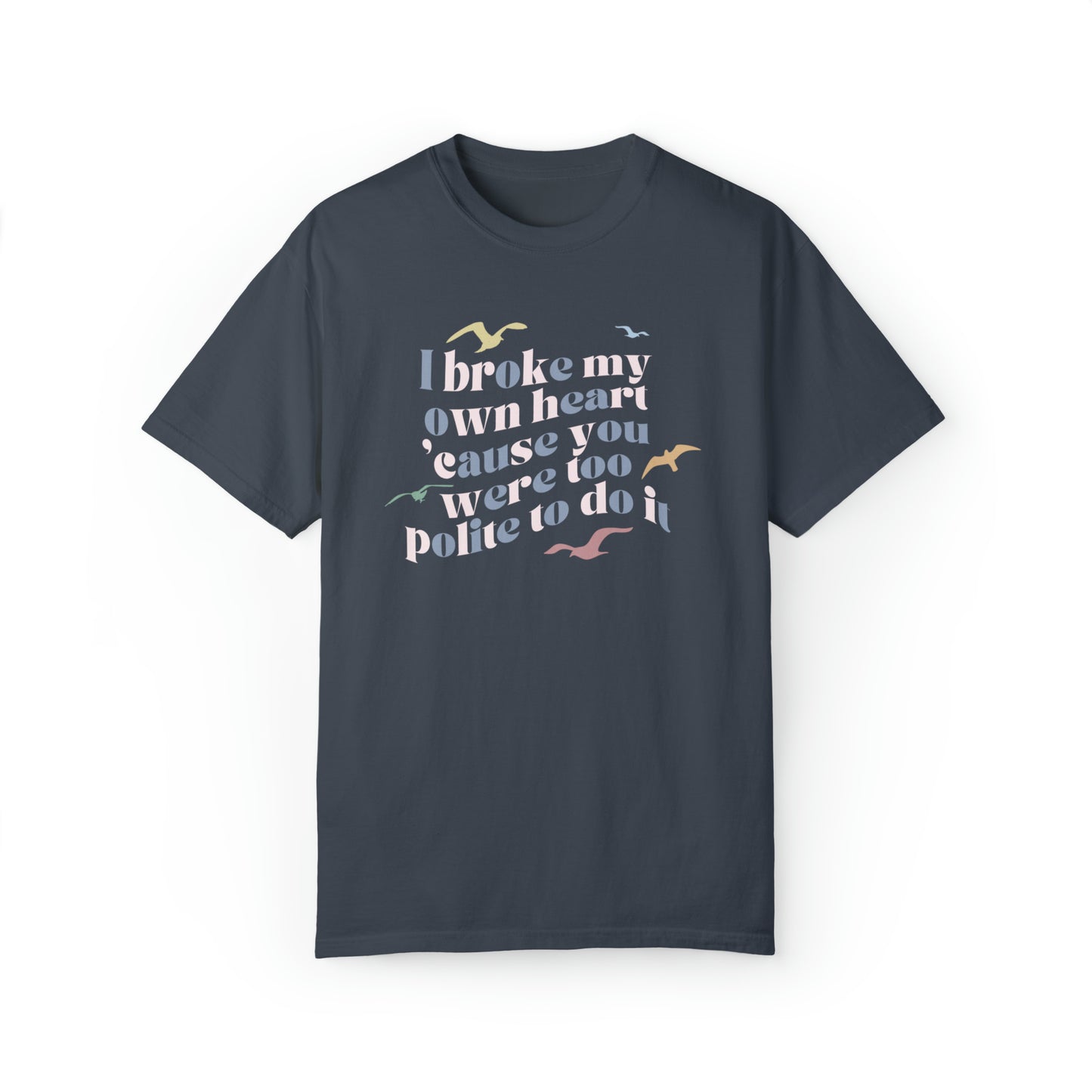 I Broke My Own Heart Vault Track Lyric T-Shirt 1989 TV