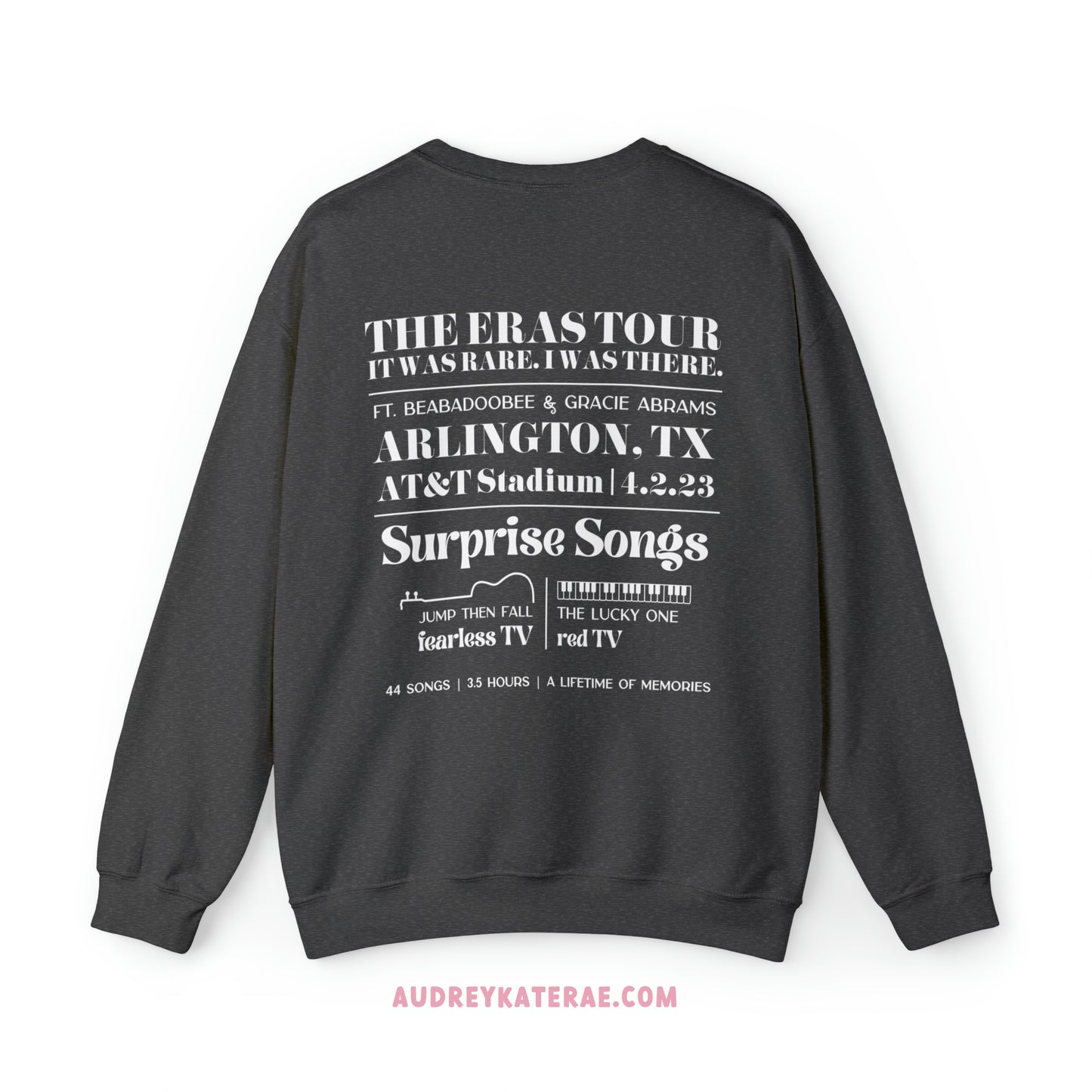 Eras Arlington, TX Night 3 - 4-2-23 - Custom Eras Tour Crewneck, Gildan S-5XL