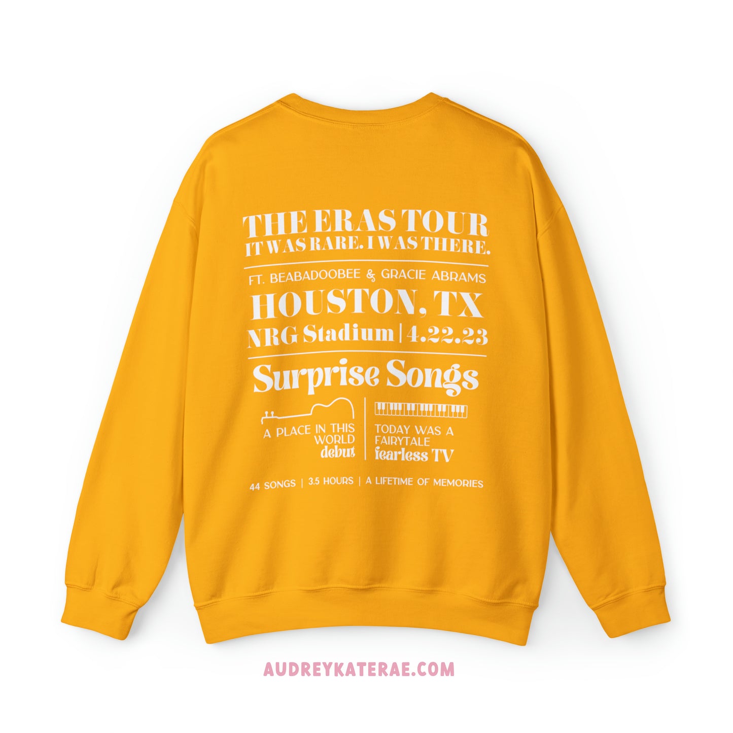 Eras Houston, TX Night 2, 4-22-23, Custom Gildan Eras Tour Crewneck