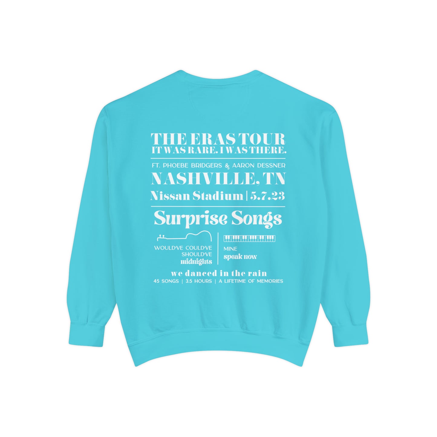 Eras Nashville, TN Night 3 - 5-7-23 - Cusrom Eras Tour Crewneck, Comfort Colors