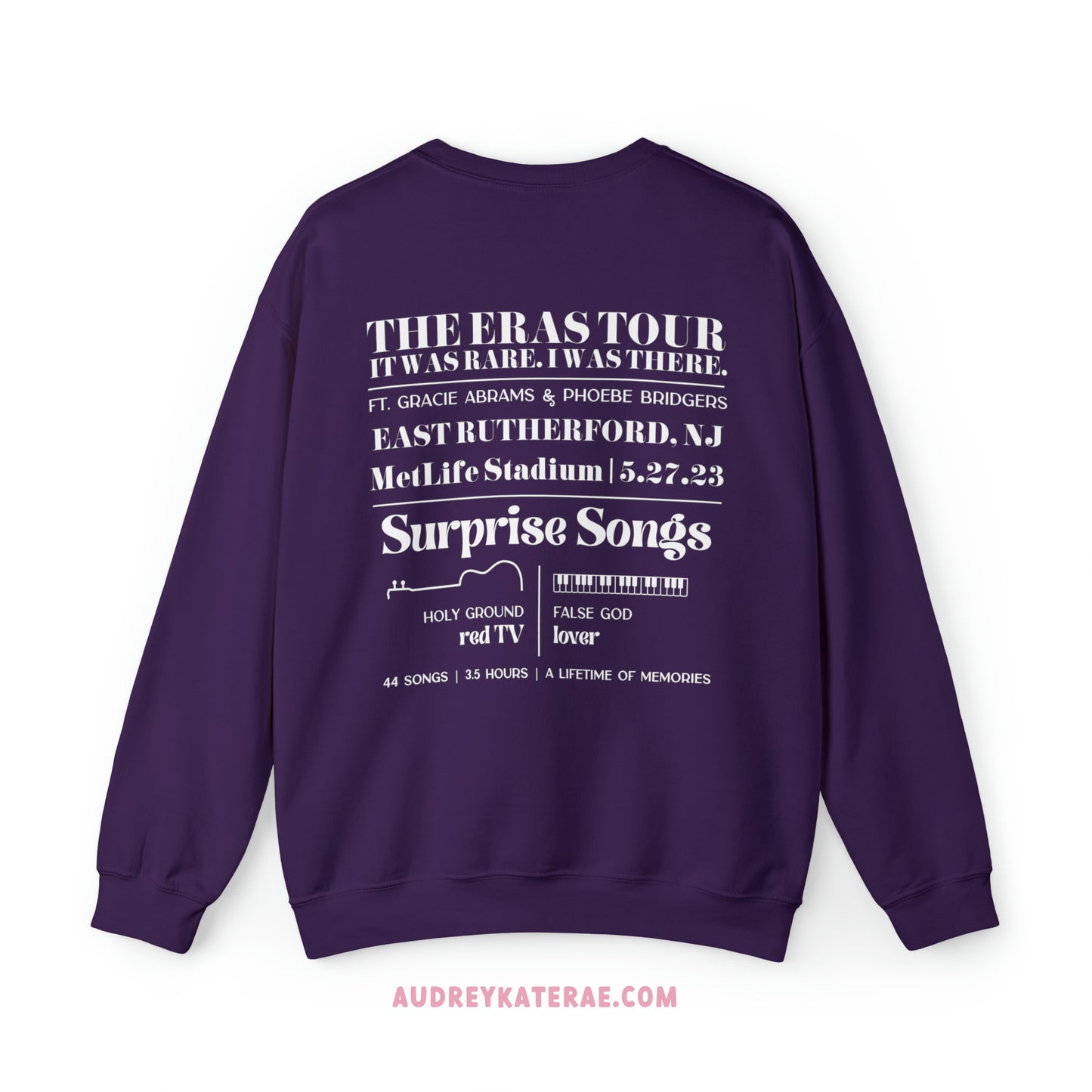 Eras East Rutherford, NJ Night 2 - 5-27-23 Custom Eras Tour Crewneck, Gildan S-5XL