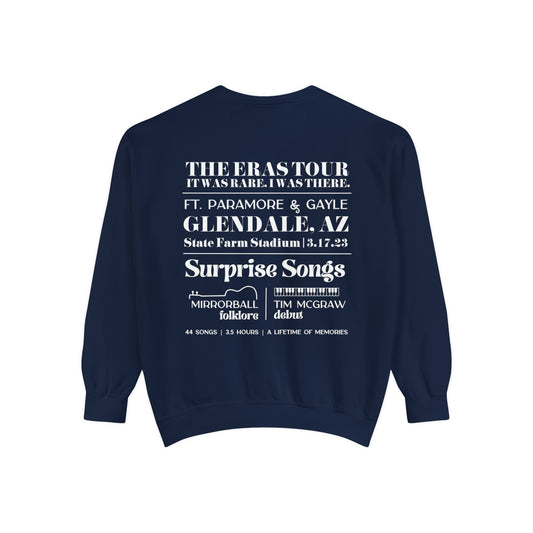 Eras Glendale, AZ Night 1 - 3-17-23 - Custom Eras Tour Crewneck, Comfort Colors