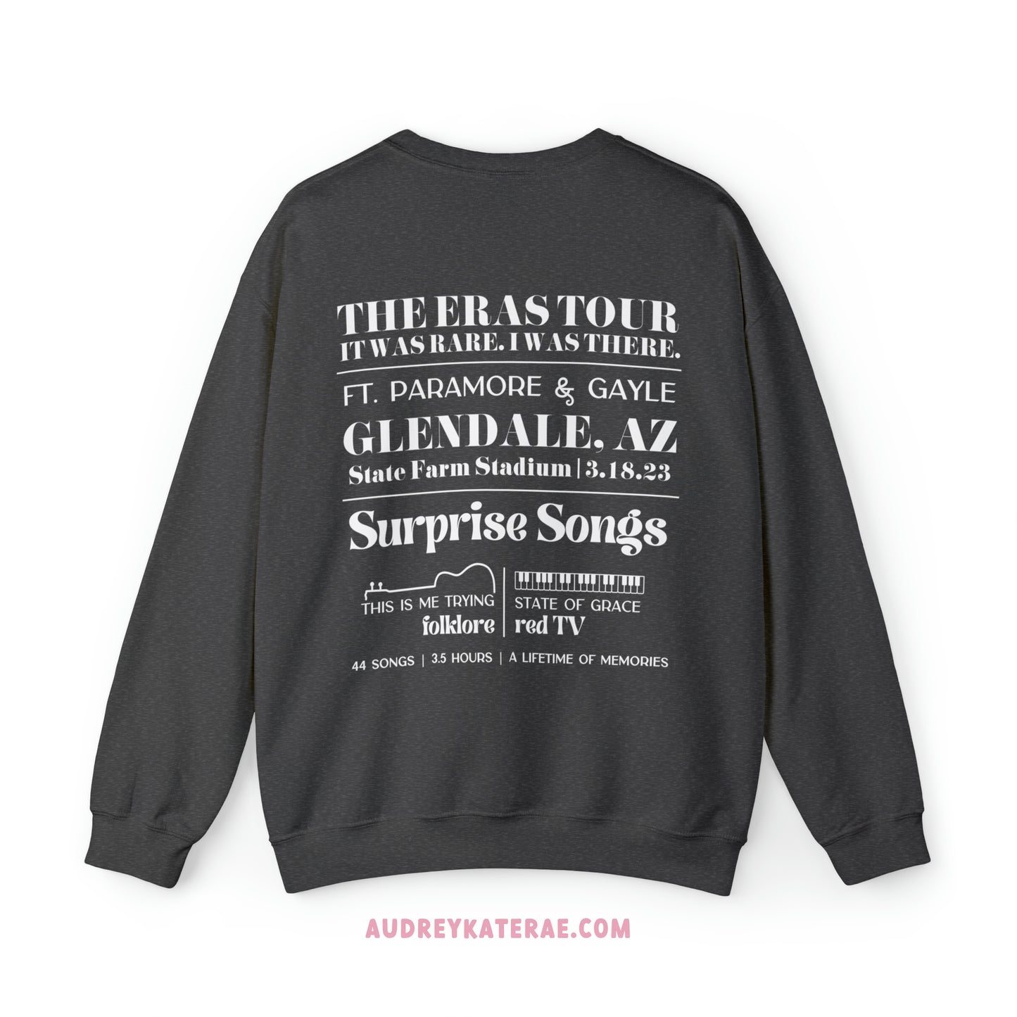 Eras Glendale, AZ Night 2 - 3-18-23 - Custom Eras Tour Crewneck, Gildan S-5XL