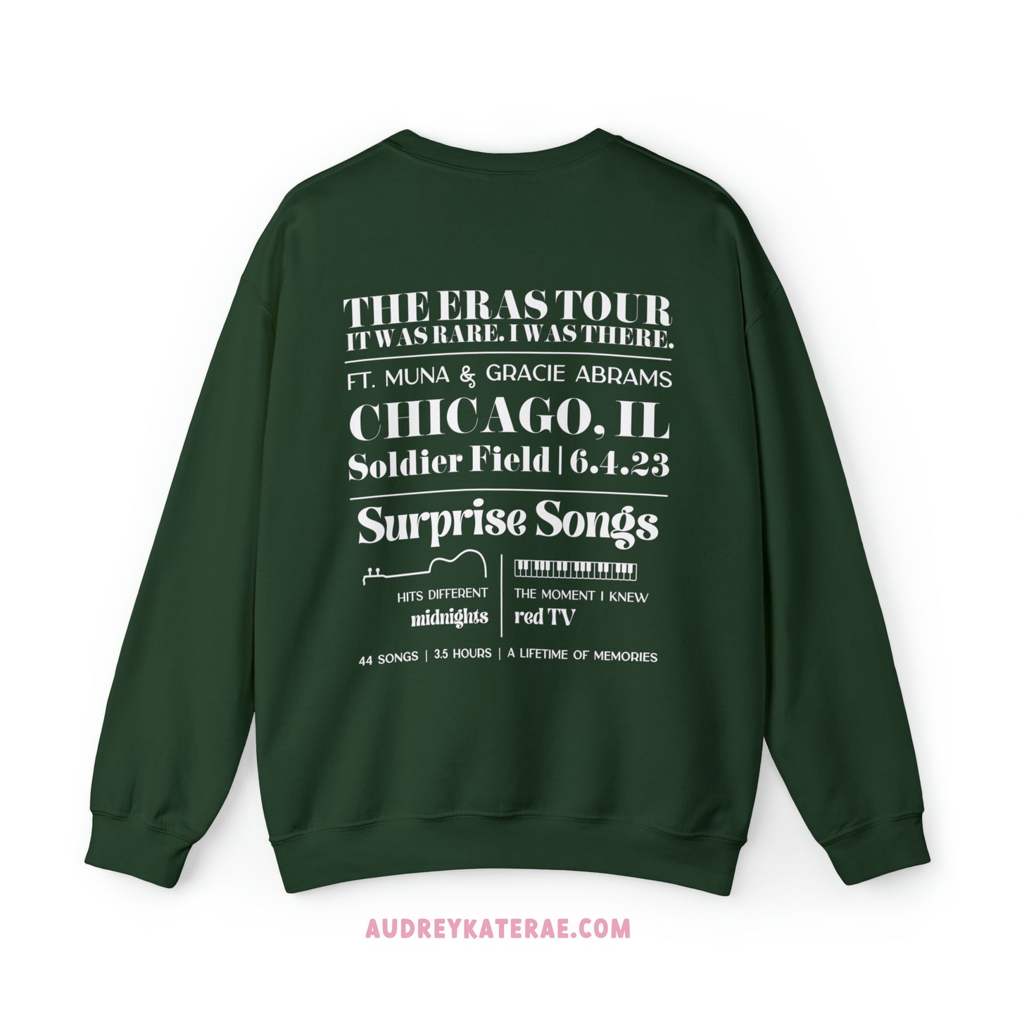 Eras Chicago, IL Night 3 - 6-4-23 Custom Eras Tour Crewneck, Gildan S-5XL