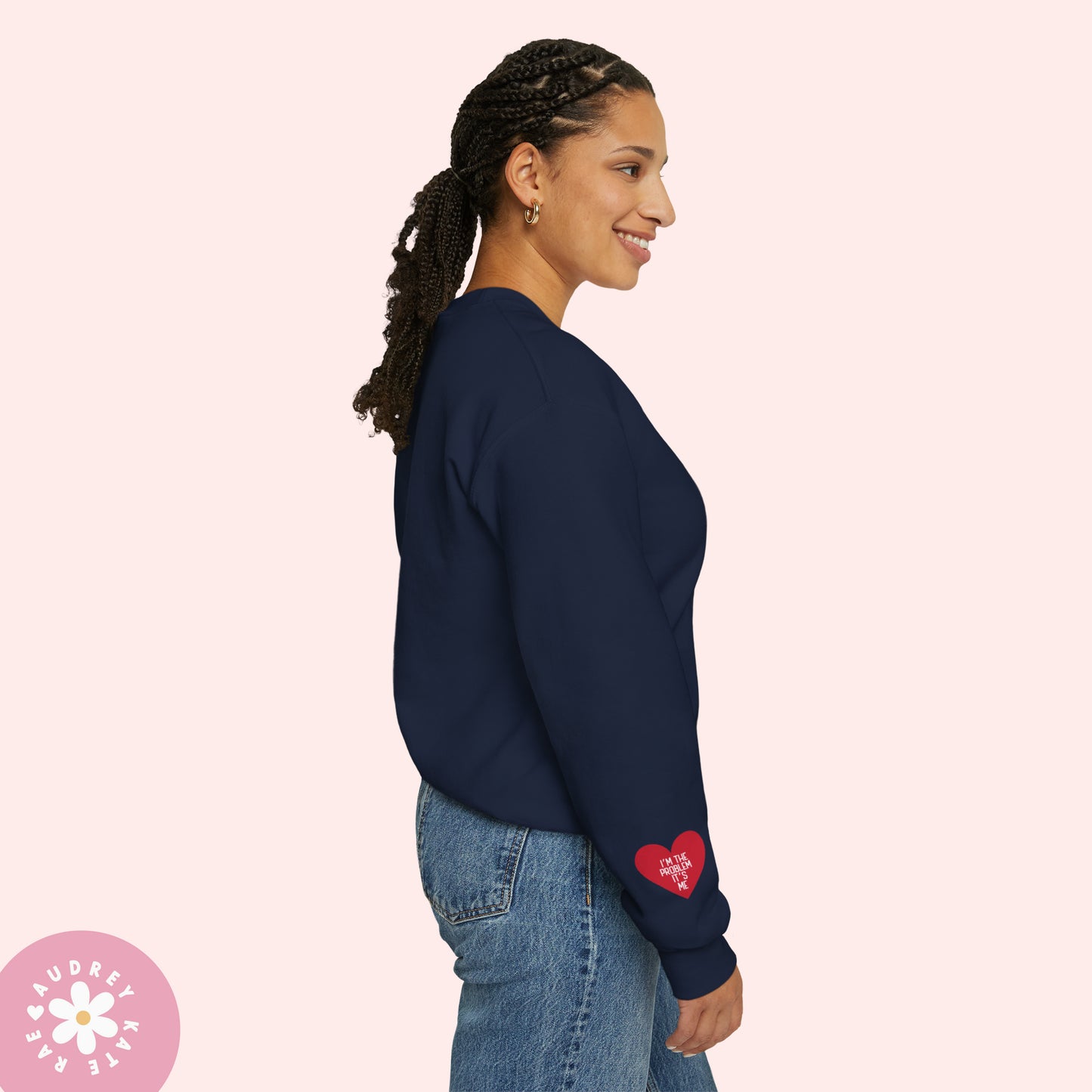 It's Me Hi / I'm the Problem It's Me - Pocket Heart Unisex Crewneck - S-5XL