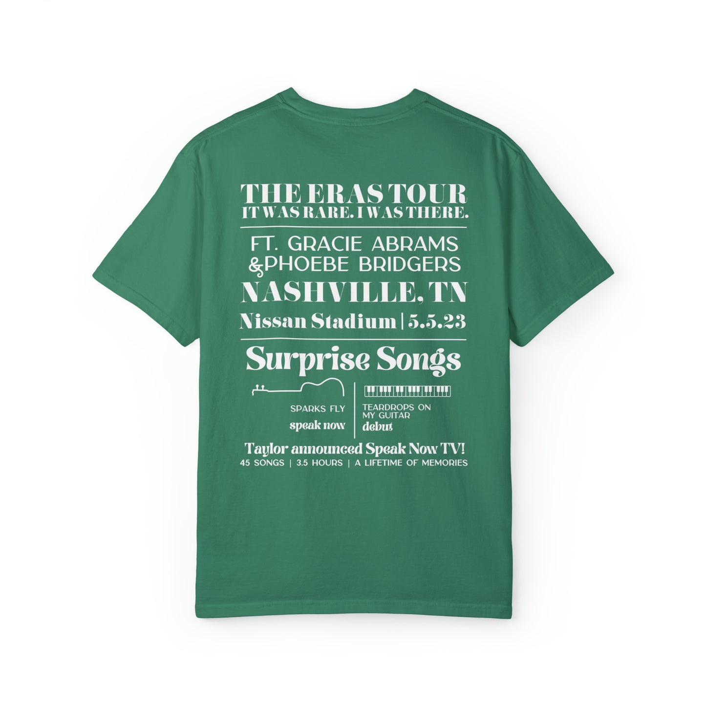 Eras Nashville, TN Night 1, 5-5-23, Custom Eras Tour Tshirt, Comfort Colors