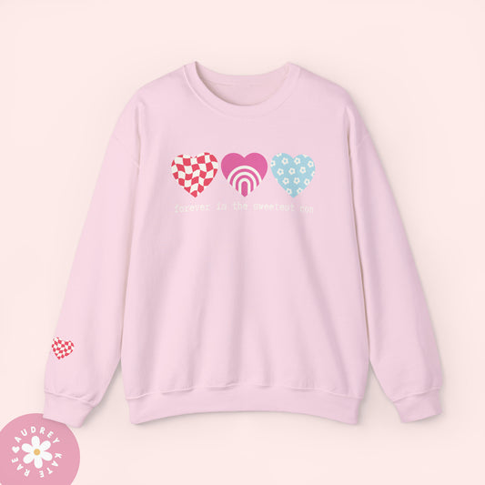 Sweetest Con Heart Crewneck Sweatshirt - S-5XL