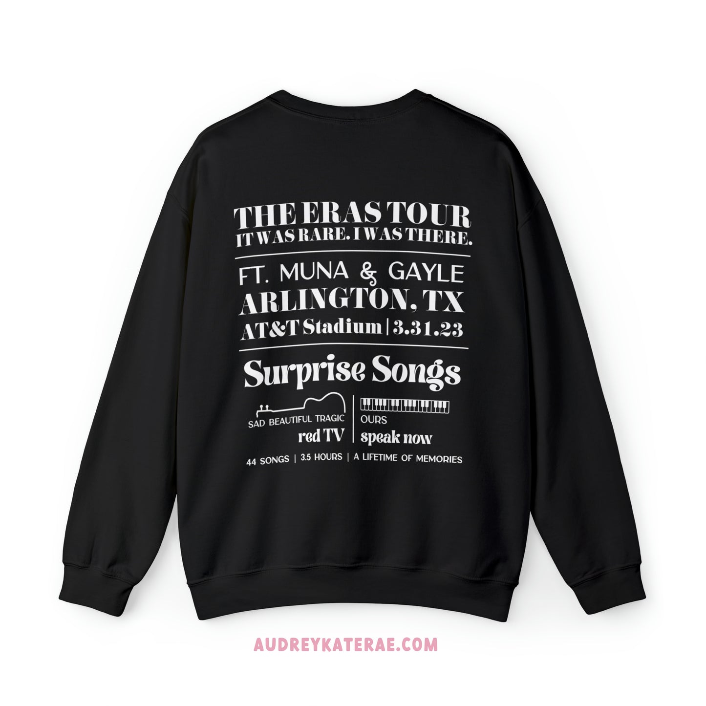 Eras Arlington, TX Night 1 - 3-31-23 - Custom Eras Tour Crewneck, Gildan S-5XL