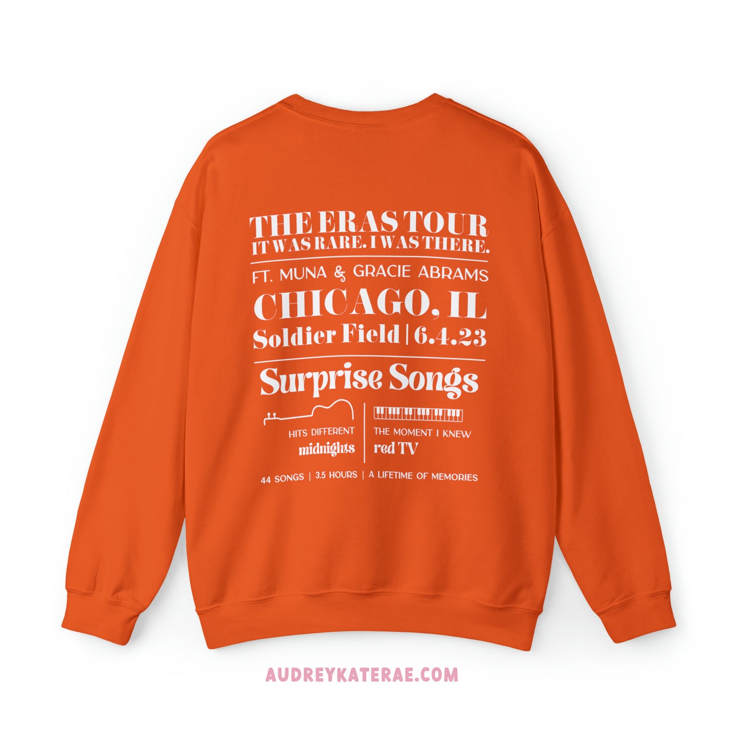 Eras Chicago, IL Night 3 - 6-4-23 Custom Eras Tour Crewneck, Gildan S-5XL