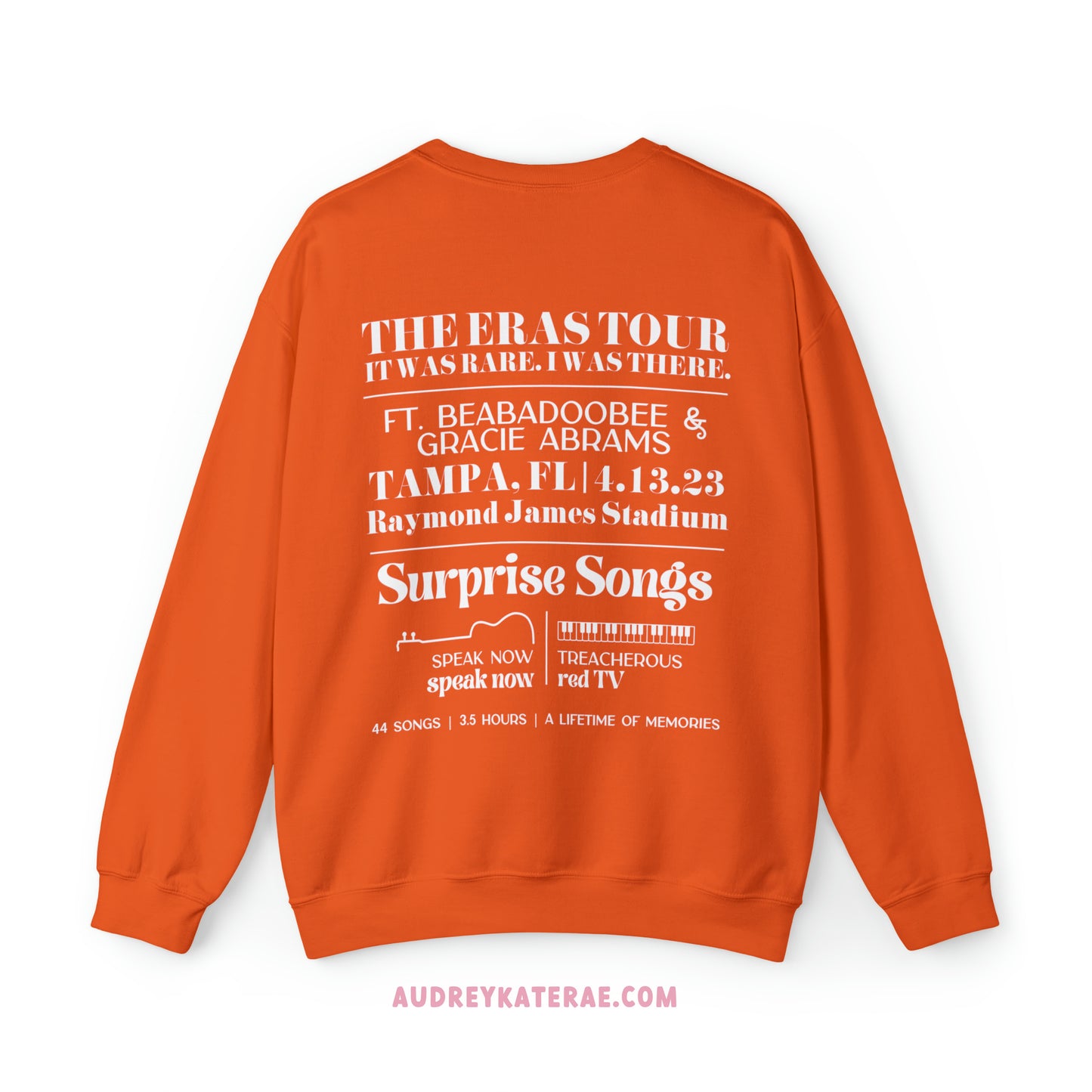 Eras Tampa, FL Night 1 - 4-13-23 - Custom Eras Tour Crewneck, Gildan S-5XL