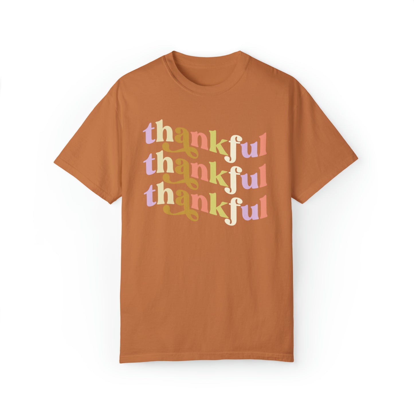 Thankful Wavy Retro Comfort Colors Unisex Garment-Dyed T-shirt - 2 Color Options