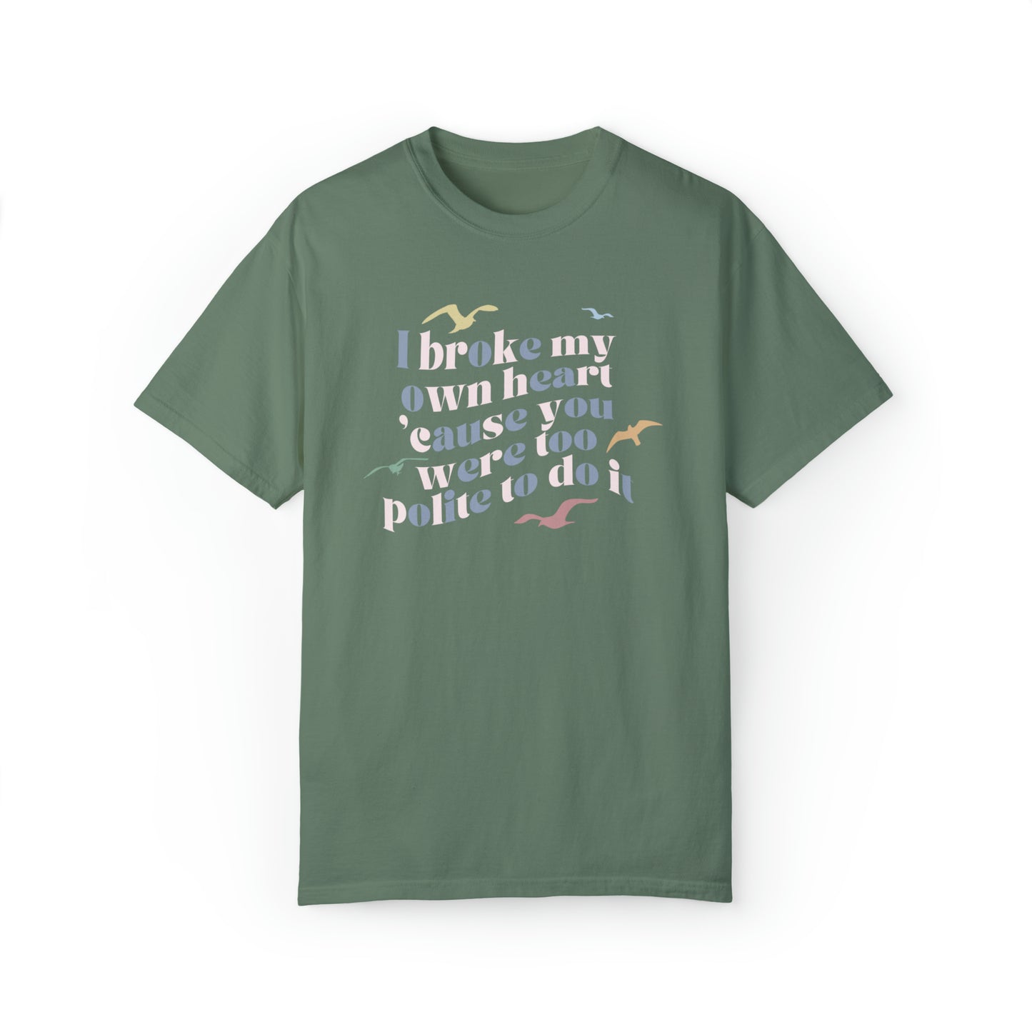 I Broke My Own Heart Vault Track Lyric T-Shirt 1989 TV